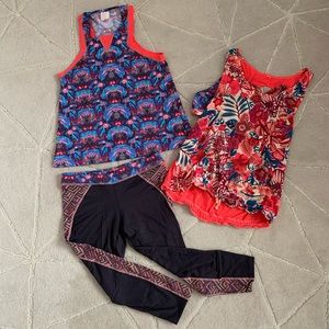 Maaji 4 piece workout set pant M, tops Small